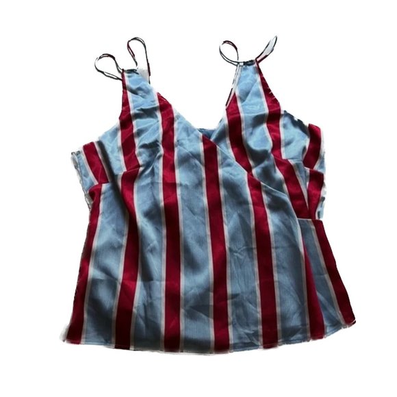Finders Keepers Tops - NWT Finders Keepers - blue red stripe wrap tank top